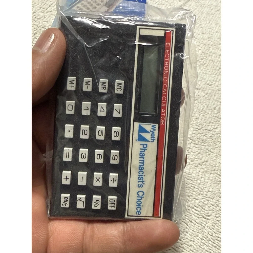 VINTAGE CE ELECTRONIC MINI CALCULATOR 842 WITH BOX Needs Battery